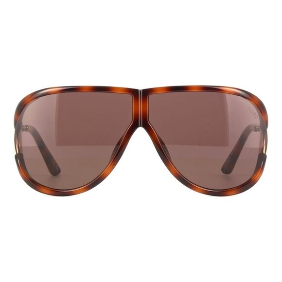 A0722Z New TOM FORD Axel Havana Aviator FT1197/S 53E Sunglasses Women - Picture 2 of 4